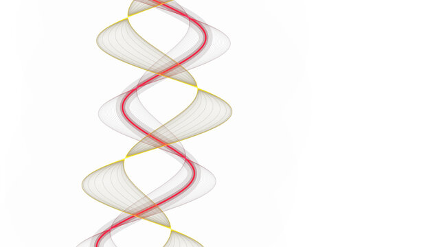 Vibrant Glowing DNA Helix Abstract Art - Futuristic Colorful Genetic Design on Black