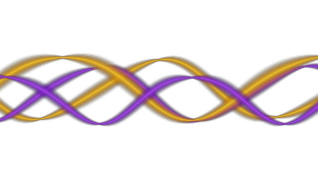 Vibrant Glowing Infinity Symbol with Purple and Gold Light Trails on Dark Background