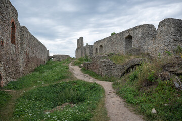 Worn dirt path on the central part of the castle ruin. © lapis2380