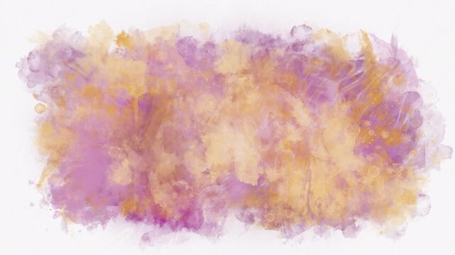 Yellow Orange Watercolor Texture Animation on White Background for Title and Presentation