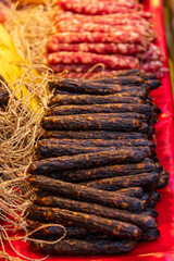 Obraz premium Chinese Sausage at Dihua Street Market