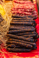 Obraz premium Chinese Sausage at Dihua Street Market