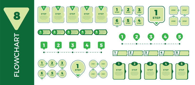 Flowchart Infographic Vector Template &ndash; Business Process Workflow Diagram
