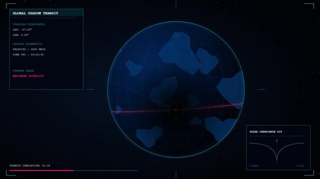 Futuristic Digital Global Shadow Transit Interface