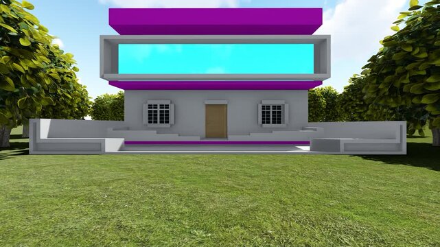 Duplex House in the Garden 