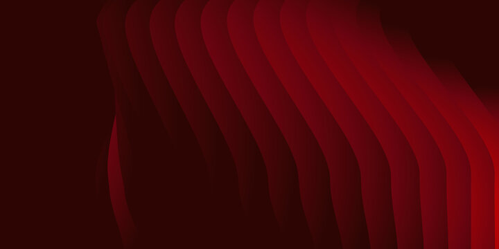 Abstract red wavy background with smooth gradient layers