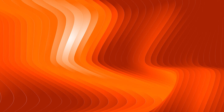 Abstract orange wave background with smooth flowing lines