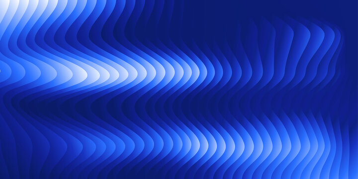 Abstract blue wavy background with flowing lines