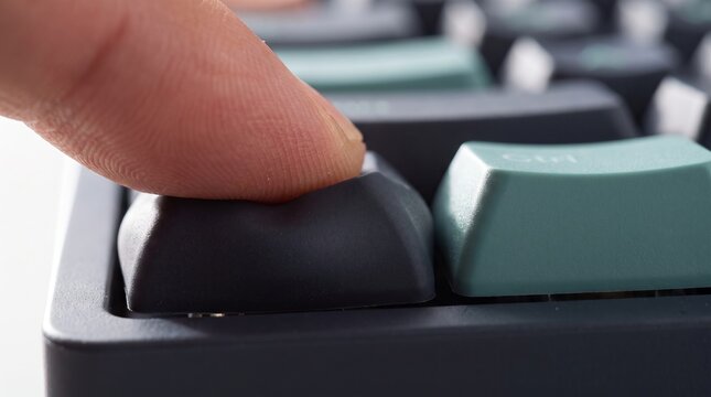Squishy keyboard keys deforming under fingertip pressure