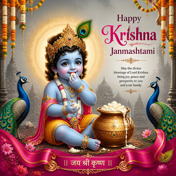 Krishna Janmashtami background