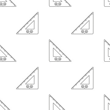 outline triangular ruler seamless pattern