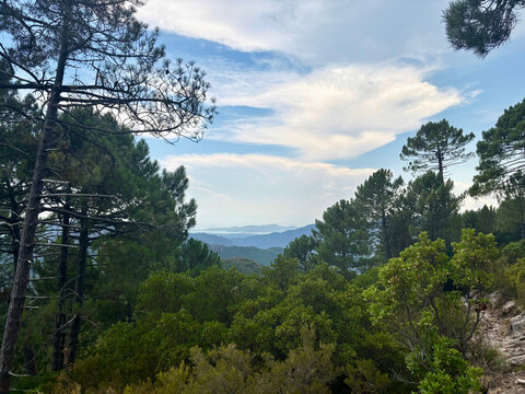 Paysage montagneux sur le GR20 entre Paliri et Conca en Corse