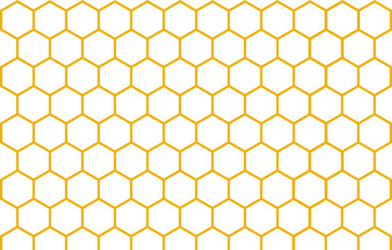 Hexagon grid pattern creates a geometric honey.