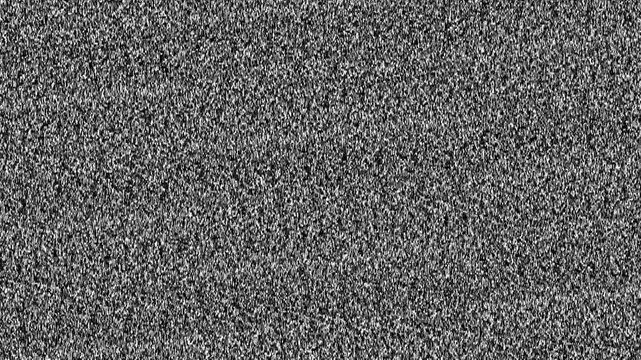 Analog television static noise background, black and white glitch texture, no signal screen effect.