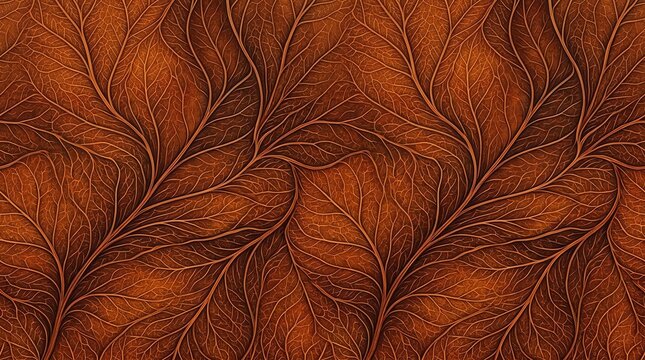Abstract background featuring intricate dark brown branch patterns layered over a textured rustic orange and copper surface
