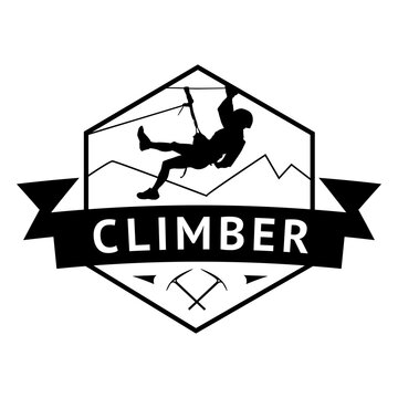 Climber hexagon badge