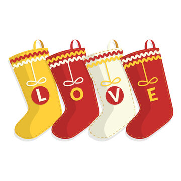 Four love christmas stockings icon 32