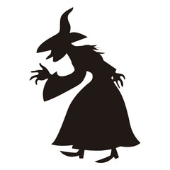Fototapeta premium Halloween witch silhouette