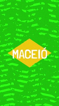 Maceio text - Brazil Colors Minimalist Glitch Animation