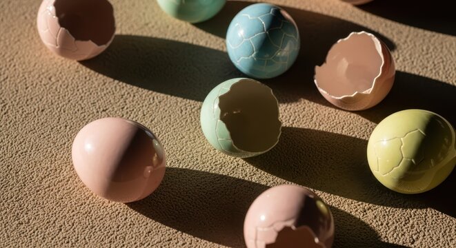 Colorful easter eggs background