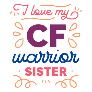 I love my cf warrior sister sticker badge
