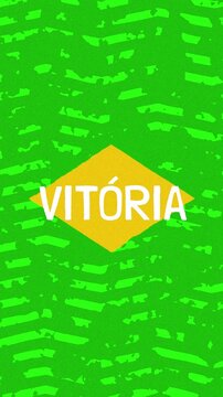 Vitoria text - Brazil Colors Minimalist Glitch Animation