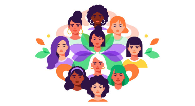 Diverse group of women together.