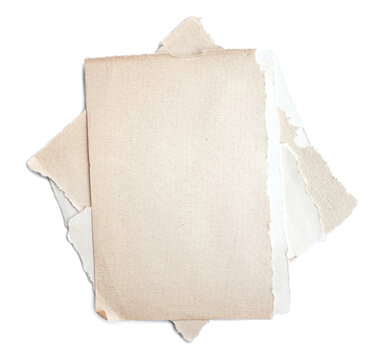 Old Paper Sheet Texture With Stacked Pieces Vintage Writing Aged Torn Antique Pages