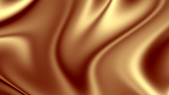 Luxury Golden Bronze Satin Liquid Waves Abstract Background