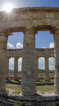 the greek ruins of segesta in sicily, italy