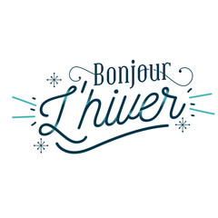 Winter lettering bonjour lhiver © Vexels