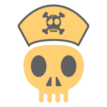 Pirate skull cap illustration