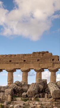the greek ruins of Selinunte in sicily, italy