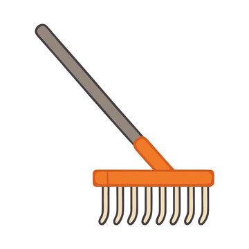 Illustration of a garden rake