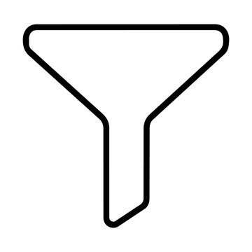 Data filter funnel line art vector icon