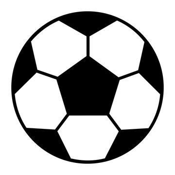 Soccer ball solid vector icon
