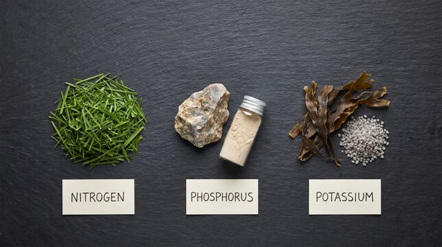 Nitrogen, Phosphorus, Potassium fertilizer nutrients comparison