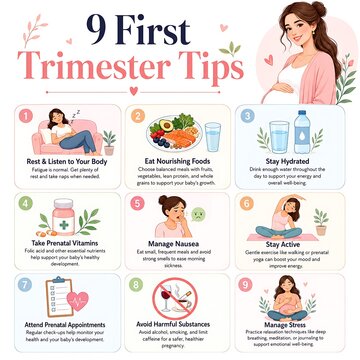 Nine essential tips for a healthy first trimester pregnancy
