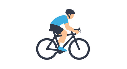Fototapeta premium Man Riding a Bicycle Outdoors.