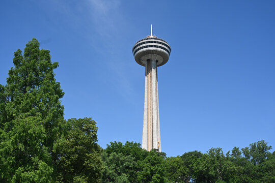 Niagara Falls, ON, Canada - June 29, 2026: The Skylon Tower near Niagara Falls.