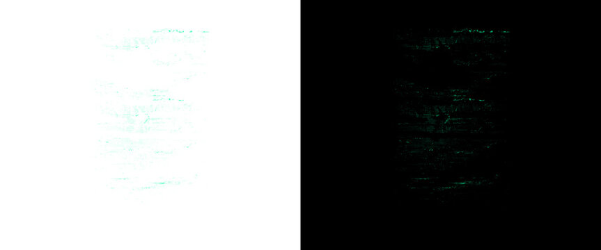 Abstract digital data glitch texture, cyan matrix code on white and black background, futuristic cyber security concept