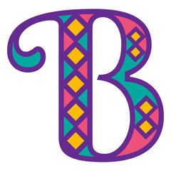 Letter b mardi gras © Vexels