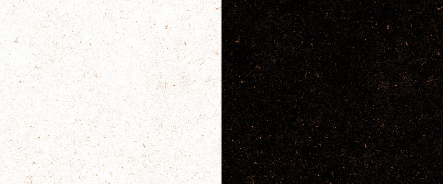 Minimalist black and white paper texture, split screen contrast background, grainy recycled fiber surface for graphic design