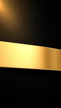 Golden Banners Gracefully Transitioning on a Dark Background, Creating a Dynamic and Elegant Visual Effect. with Animation