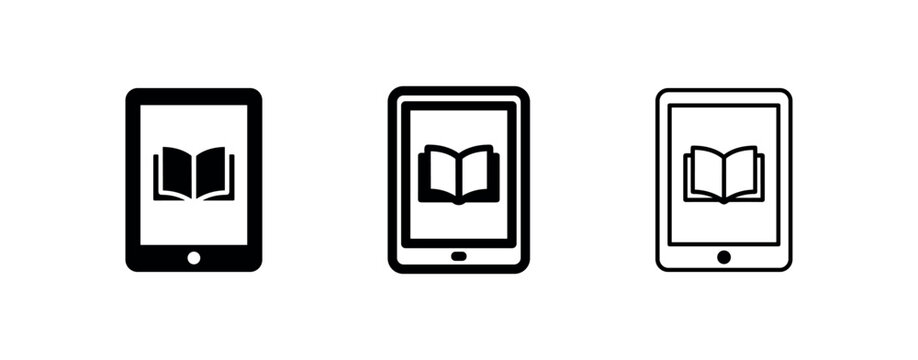 Tablet and E-book Reader Icon Set