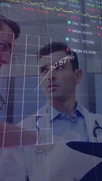 Animation of statistics and data processing over diverse doctors and e r medics