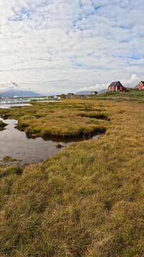 Qoornoq abandoned fishing village located in the Nuuk fjord, Greenland