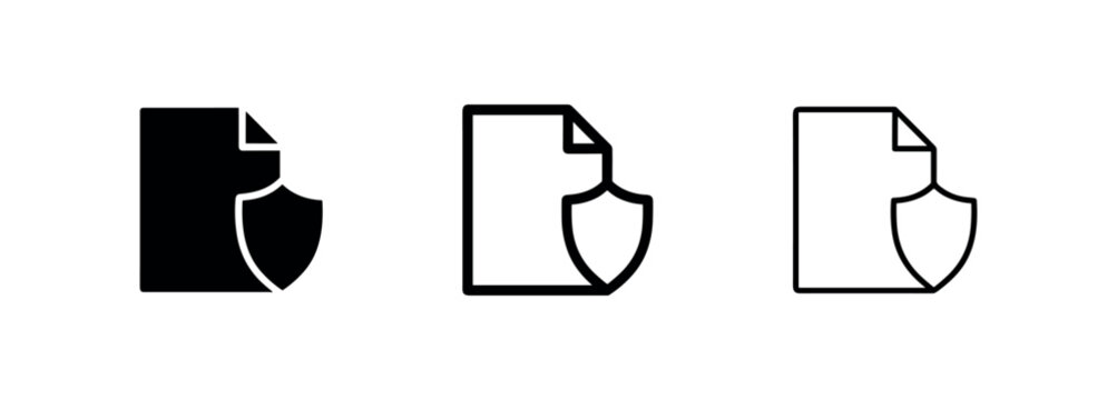 Secure document icon set