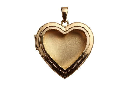 Open golden heart locket pendant