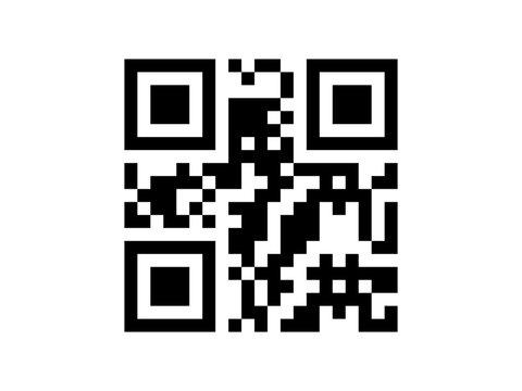 QR code black and white digital barcode symbol isolated on white background. Square pixel pattern enables quick mobile scanning for websites, payments, marketing and information sharing. Vector 